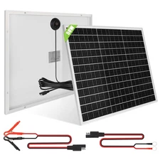 50W 18V Solar Panel Kit with Built-in 12V PWM Charge Controller 23% High Effi...