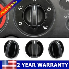 3x Control Knobs AC Heater Fan For 2000-2006 Toyota Tundra Black Replacement EOM