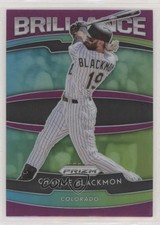2020 Panini Prizm Brilliance Purple Prizm Charlie Blackmon #B-10 9h3