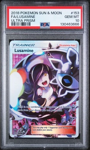 Pokemon Lusamine Ultra Prism Full Art 153/156 PSA 10 Gem Mint