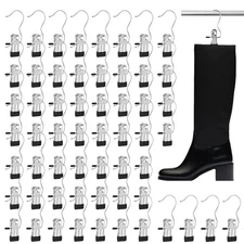 80 Pcs Boot Hanger Clips for Closet Laundry Hanging Hooks with Clips Portable...