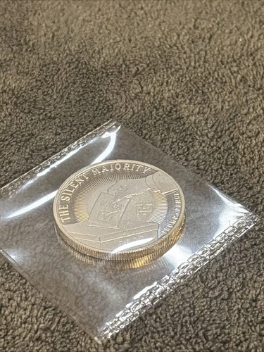 2020 Trump Pence The Silent Majority 1 Oz Troy Silver Round .999 Disme Coin