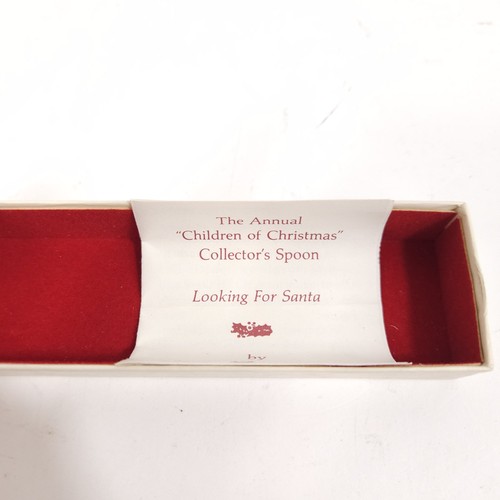 1985 Reed & Barton Looking For Santa Children Of Christmas Silver Plated Spoon - Picture 7 of 8
