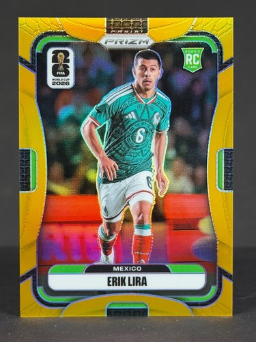 Erik Lira 2026 Panini Prizm FIFA World Cup RC GOLD /10 Prizm Rookie #286 Mexico
