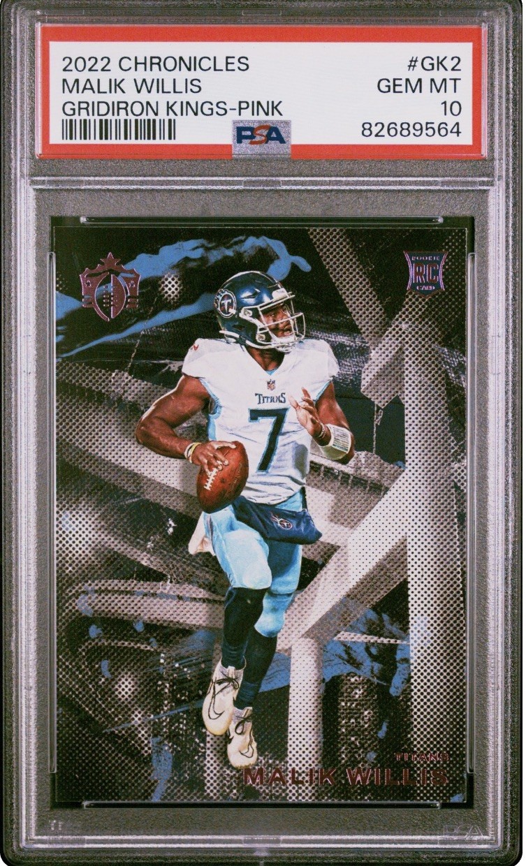 Malik Willis Panini Chronicles Gridiron Kings #GK2 Pink