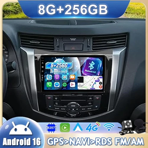 8G+256GB Car Stereo Android16 CarPlay For Nissan NAVARA NP300 2015-2018 GPS Navi