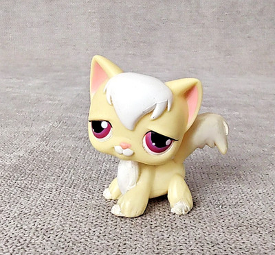 Littlest pet shop 364 Angora Cat Yellow Kitten Orange Hasbro LPS Authentic Long