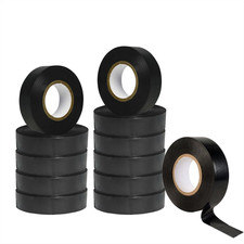 BLACK ELECTRICAL PVC INSULATION TAPE FLAME RETARDANT 19mm x 33m