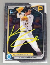 Konnor Griffin In-Person Signed 2024 1st Bowman Chrome IP Auto BDC-22 Pirates
