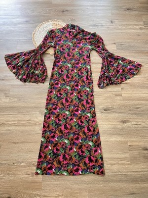 MISA LOS ANGELES Elektra Dress in Jewel Tone Floral NWOT Retail $345