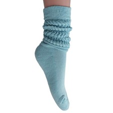All Cotton Slouch Socks Made in USA 1 PAIR Size 9 to 11
