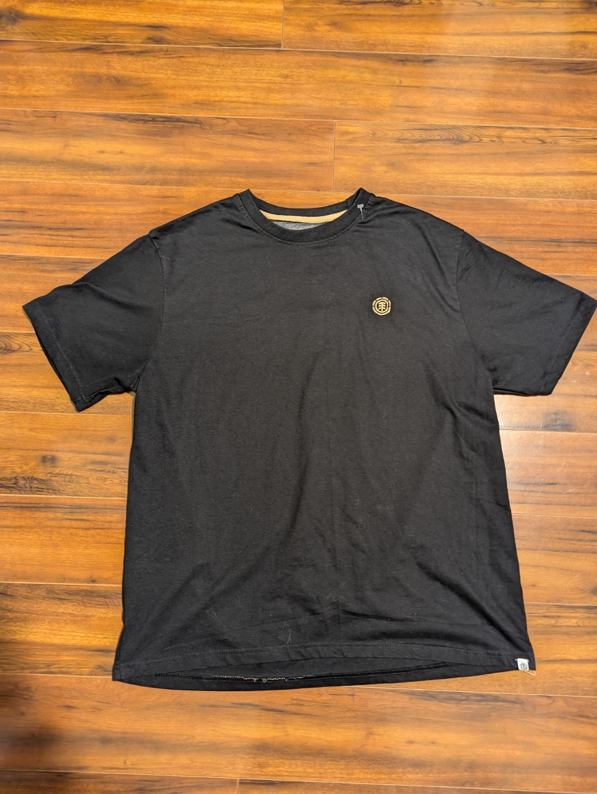 Element Skateboarding T Shirt Embroidered Relaxed Fit Black 