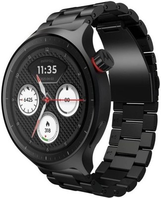 MOTOROLA moto watch Smartwatch (Matte Black / Matte Black band