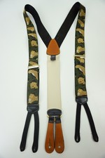 Trafalgar Leopord Jungle Limited Edition Button Fitting Suspenders Bracers