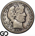 1895-S Barber Half Dollar *Scarce Key Date* Strong Rims, RARE Date
