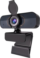 1080P PC Webcam with Built-in Noise-Canceling Microphone Physical Privacy Cover
