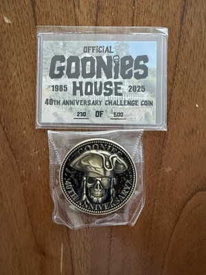 The Goonies 40th Anniversary House Challenge Coin Authentic with Certificate!