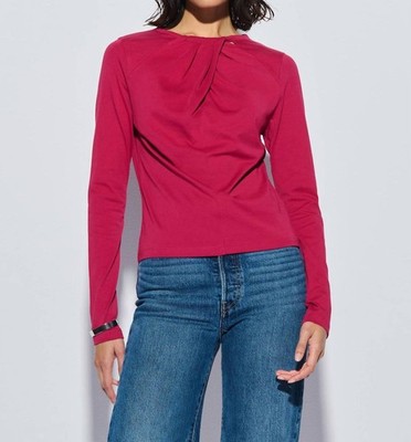Nation Ltd Rosalind Long Sleeve Top Rapberry Jam