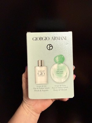 Giorgio Armani 2pc MINI Set 5ml Acqua Di Giogia Women EDP + 5ml Acqua Di Gio Men