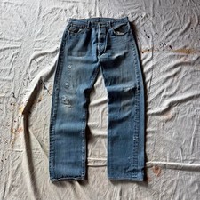 Vintage 00s Levi  s 501 Repaired Whiskered Jeans Size 32x31 
