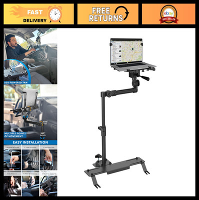 Mount-It! Car Laptop Mount, No-Drill Passenger Seat Laptop Stand with Cooling Tr