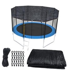 Trampoline Cover Round 12 Holes 90 Sunblock Shade Cloth Black Trampoline 12FT