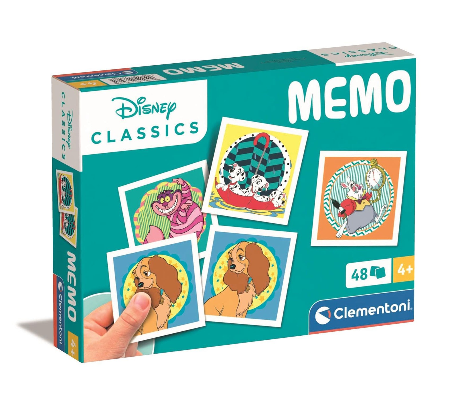 Clementoni Educational Game Memo Pocket Disney Classics 48 Tiles - Game For Chil