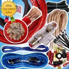 USA 4 Gauge Cable 2500W Complete Car Amplifier Installation Power