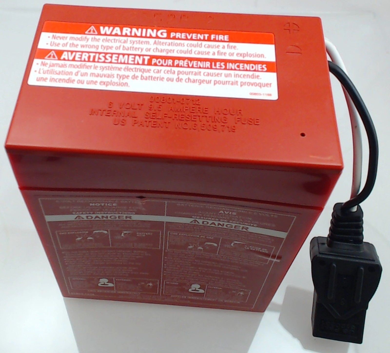 Power Wheels Super 6 Volt Red Battery, 00801-0712