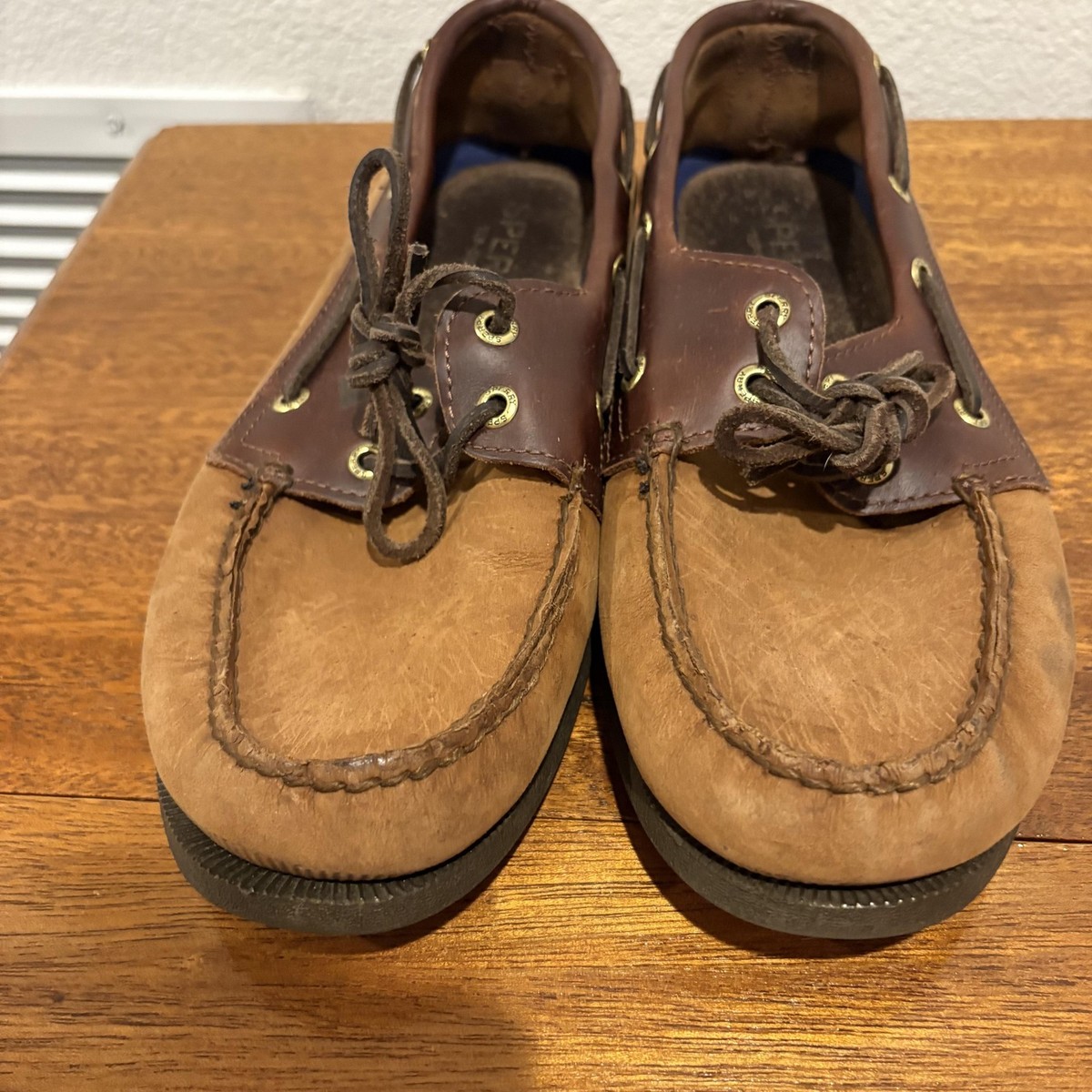 Sperry Top-Sider Shoes Mens Size Brown Leather Upper Boat Moc