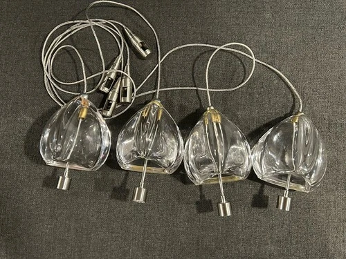 Lot Of 4 Pieces Tech Lighting Monorail Compatible Glass Pendants Light 36” Long