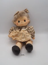 JK40 JUNK SANKYO Japan Rag Cloth Doll Retro Vintage Stuffed Toy Girl 9" Plush