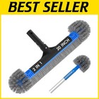 Heavy-Duty 20'' Pool Brush with Wavy Bristles for Inground & Above-Ground Pools