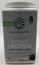 Sunwarrior, Sport, Organic Active Protein, Chocolate, 2.2 lb (1 kg) (Exp: 04/26)