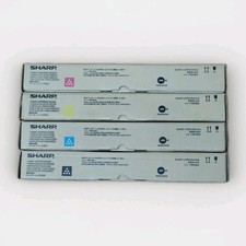 4 Sharp Toner Cartridges CMYK  Genuine MX-C40...