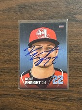 2018 Hickory Crawdads Kole Enright RC Rookie IP Signed Autographed 