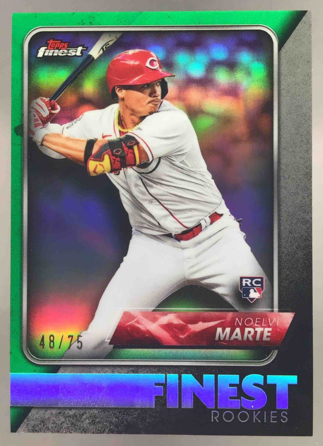 Noelvi Marte 2024 Topps Finest Green Refractor RC /75 #FRD-10 Reds
