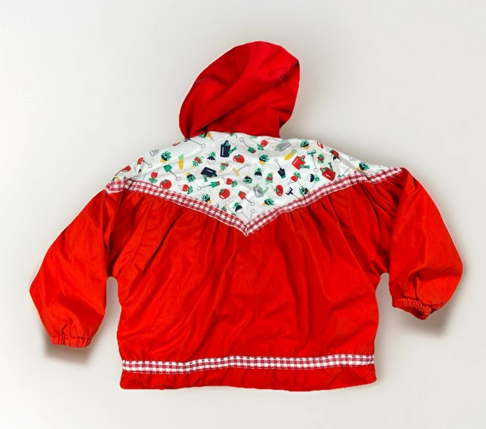 Chaqueta con Capucha Vintage Años 90 Izzy’s Niños Algodón Forrada Veggie Cremallera Niñas Talla 6 Foto 2 de 4