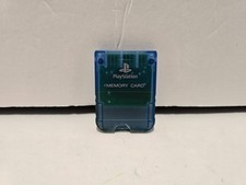 OEM Sony Playstation 1 PS1 Memory Card 1MB SCPH-1020 Translucent Clear Blue