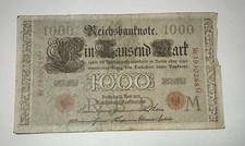 Banknote 1000 Reichsbanknote 21 April 1910  Deutches Reich Mark