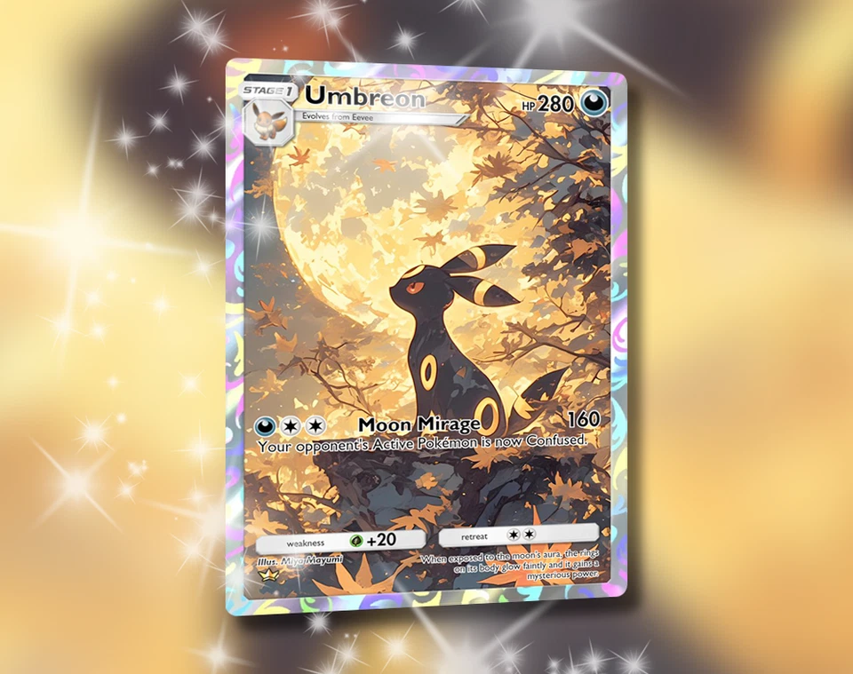 Umbreon / Nachtara | Stars Holo Full Art | Pokémon TCG Pocket Custom Fan Karte - Bild 2 von 3