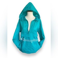 Champion Quarter Zip Front Pocket Windbreaker Size Small