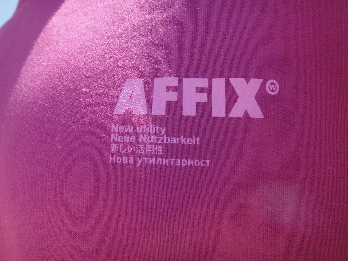 AFFIX Works Standardized Print Logo Hoodie Sweatshirt Safety Berry