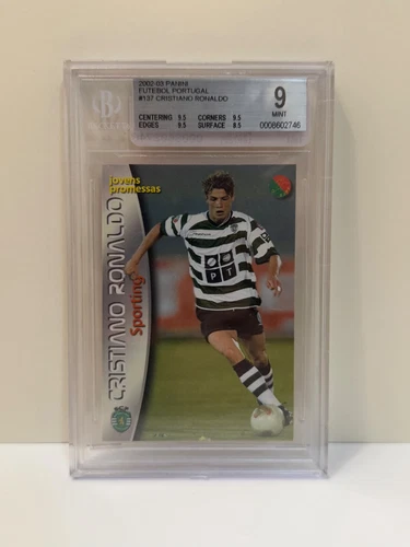 Cristiano Ronaldo Beckett 9 2002-2003 Mega Craques Rookie Card
