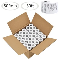 50 Rolls 2 1/4" x 50' Thermal Paper Cash Register POS Receipt Paper Vx520 ICT220