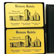 Benson Hotels Playing Cards Redislip w/ Jokers Leamington North Park Washington
