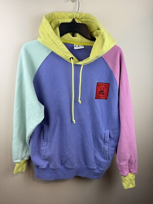 ORIGINAL Teddy Fresh Color Block Hoodie Sweatshirt Purple