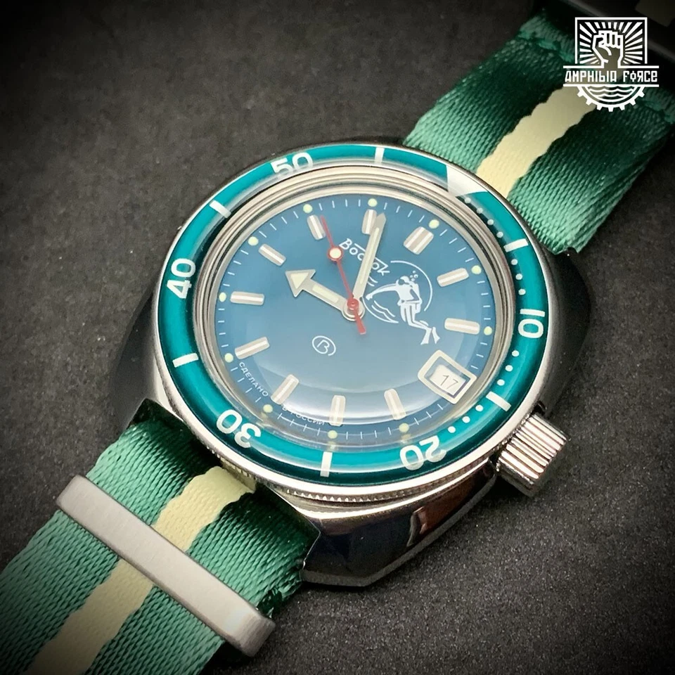 Vostok Amphibia 710059 Scuba Dude Domed Bezel. Brand New Sent from Barcelona - Imagen 4 de 4