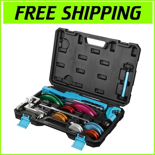 Ratcheting Pipe Bender Set for 1/4"-7/8" O.D. - Includes Cutter & Deburring Tool