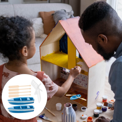 Miniaturstranddekorationen points de vente Puppenhaus-Strandzubehör Kleines Spielzeugboot